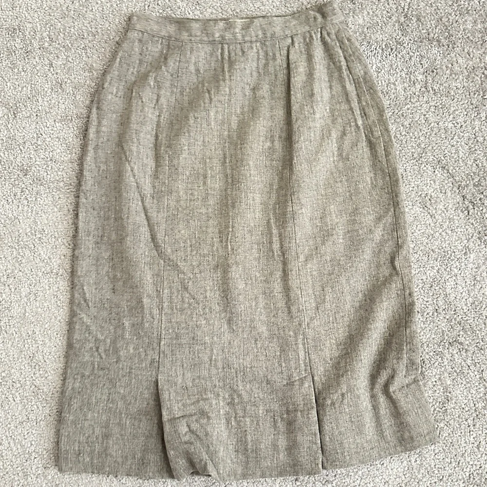 Vintage Pendleton Gray Wool Midi Lined Skirt Side Zipper – Size 12 USA Made